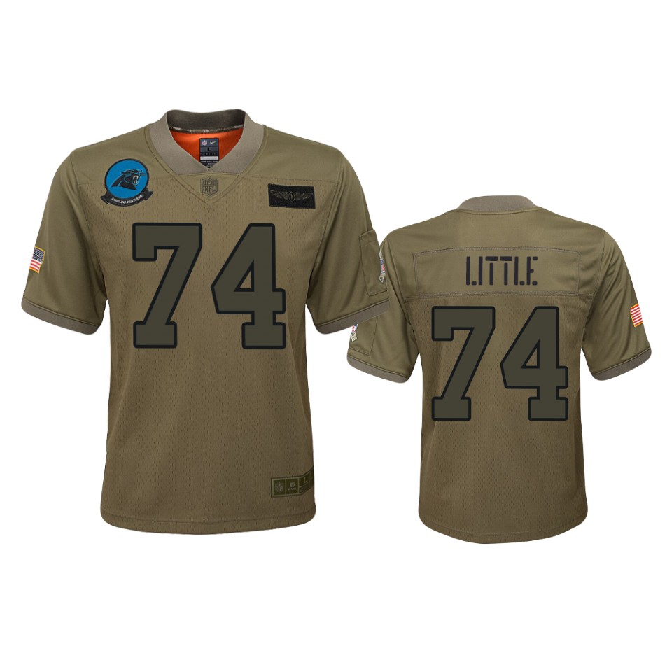 Youth Carolina Panthers Greg Little Camo 2019 Salute To Service Game Jersey