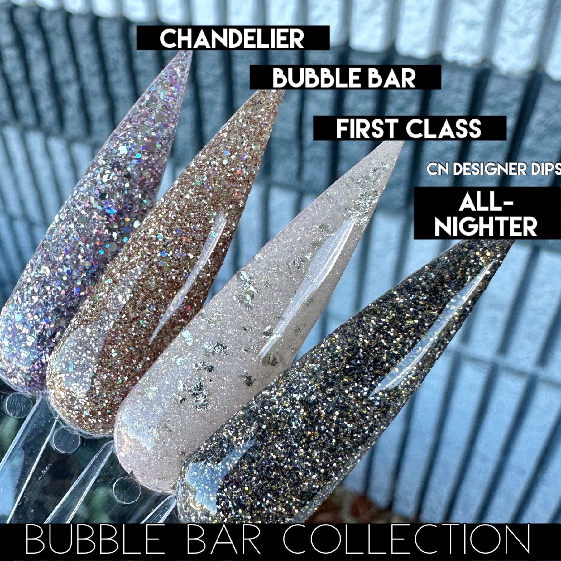 Bubble Bar Collection- dip powder, dip powder for nails, acrylic powder, dip nail powder, nail dip, glitter dip powder, nail, nails