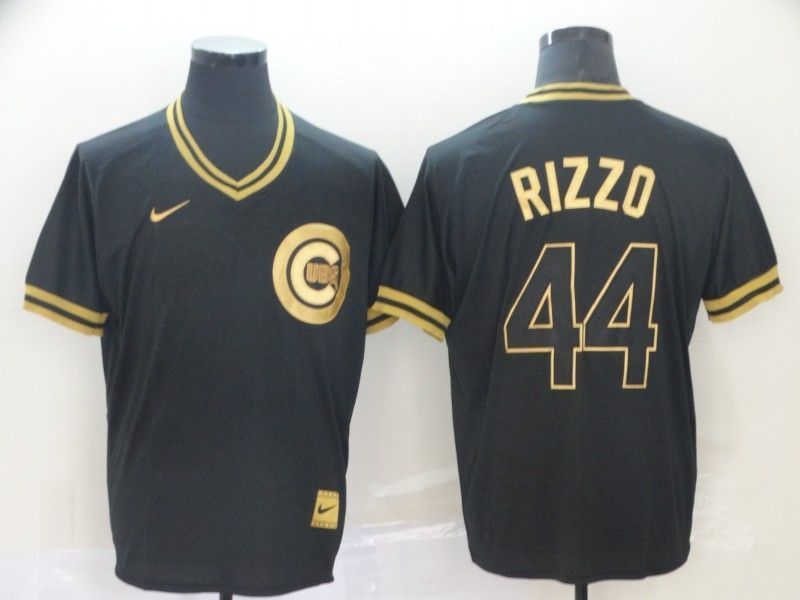 Chicago Cubs Anthony Rizzo #44 2020 MLB Black Jersey