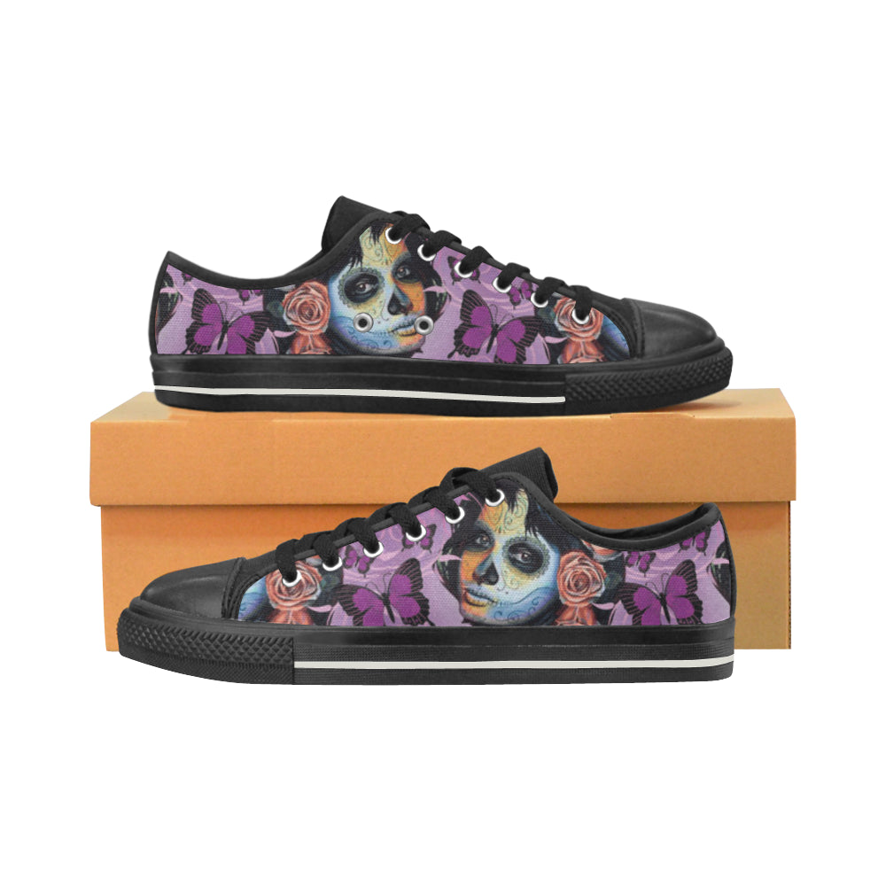 Sugar Skull Candy V1 Black Men’s Classic Canvas Shoes