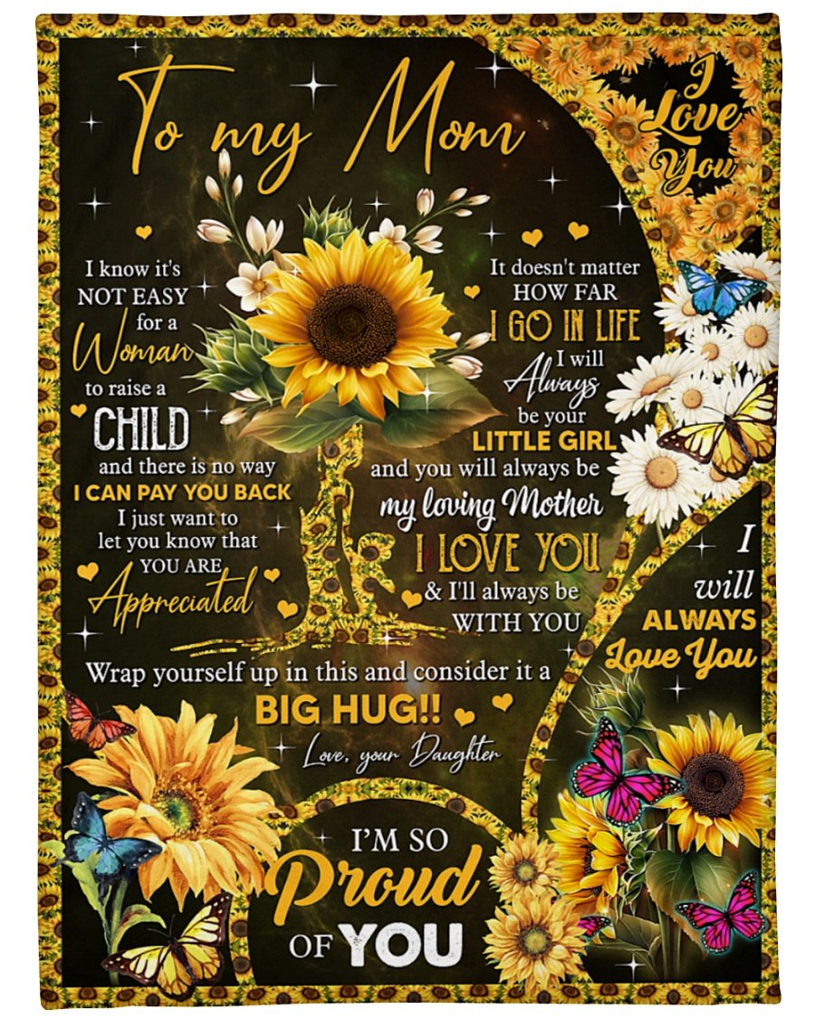 To My Mom Wrap Yourself Up In This And Consider It A Big Hug Blanket Meaningful Mother’s Day Gift, Mother’s Day Gift From Son To Mom, Home Decor Bedding Couch Sofa Soft and Comfy Cozy