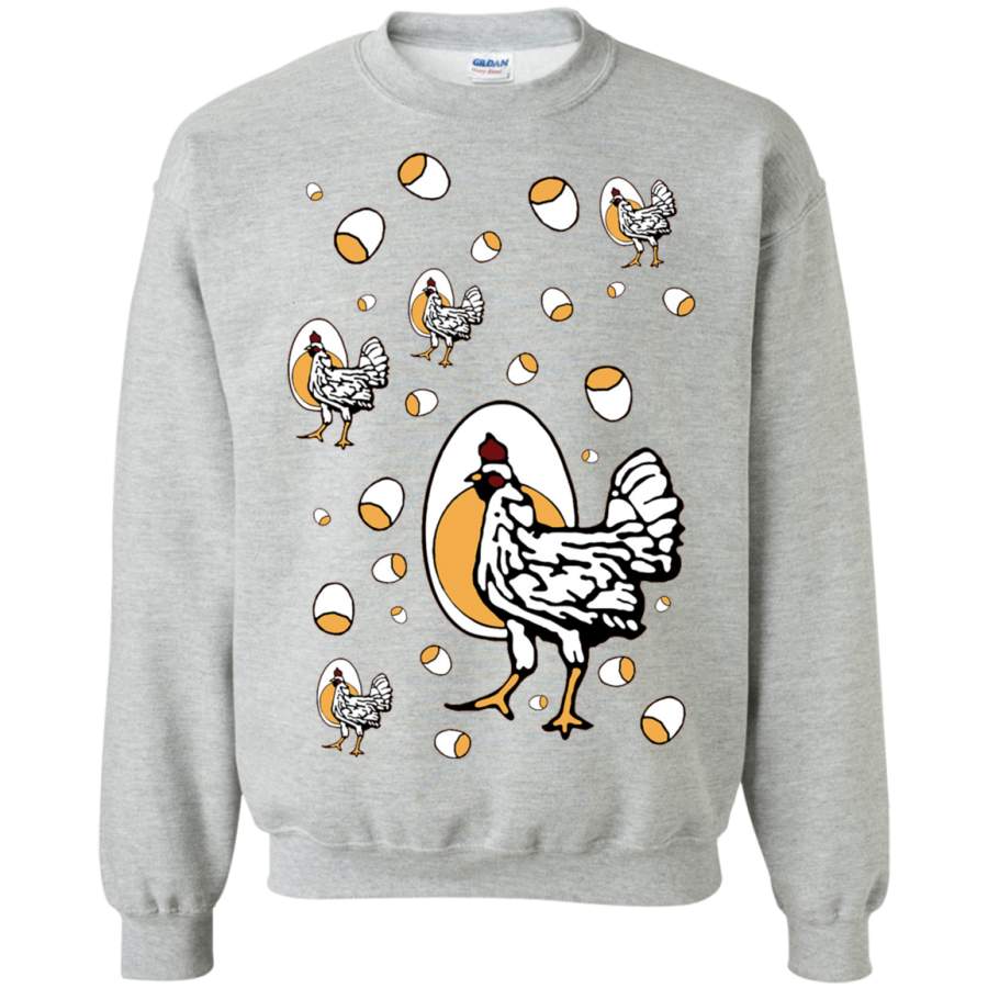 AGR Retro Roseanne Chickens Crewneck Pullover Sweatshirt