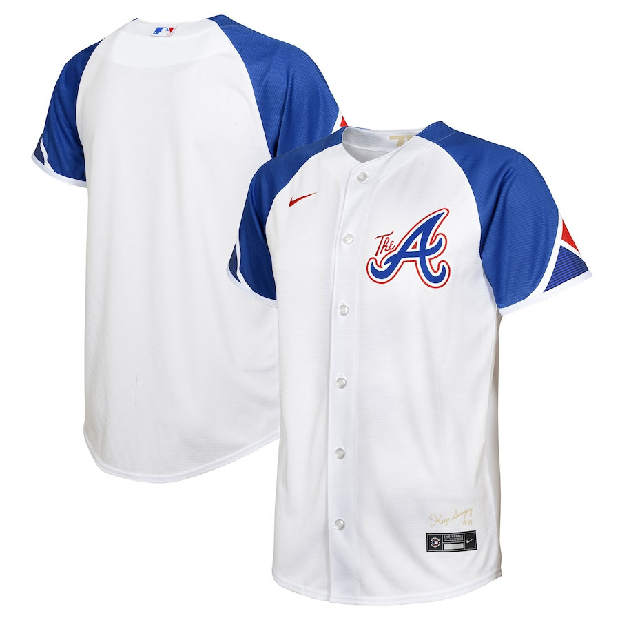 Atlanta Braves Jersey 2023 City Connect Youth Jersey – White