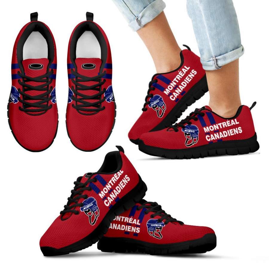 Vertical Two Line Mixed Helmet Montreal Canadiens Sneakers