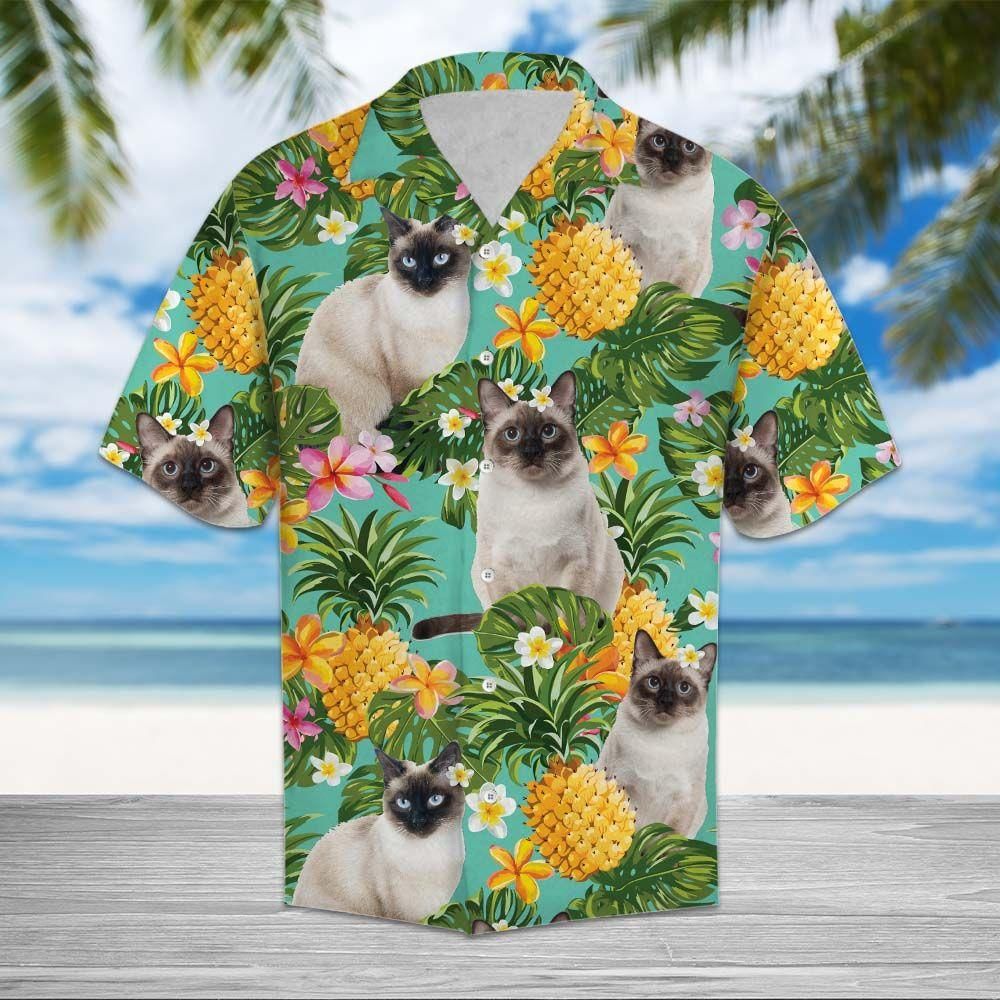 Tropical Pineapple Siamese Aloha Hawaiian Shirt Colorful Short Sleeve Summer Beach Casual Shirt For Men And Women