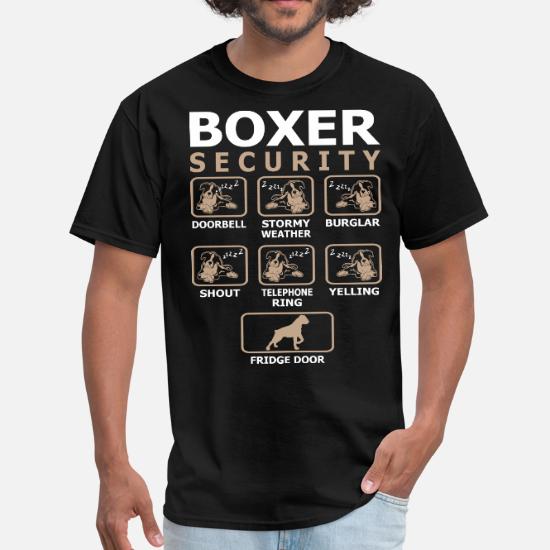 Boxer Dog Security Funny Cute Dog Gift Dog Lovers Men Women T-shirt