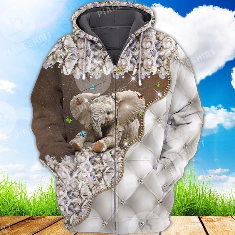 Elephant Unisex 3D Hoodie T Shirt All Over Print Plus Size S-5Xl