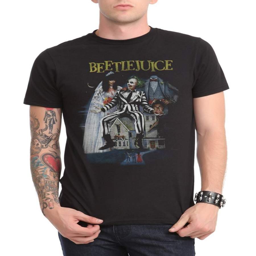 Beetlejuice Poster Short Sleeve T-Shirt Men’s Fitness T-shirt