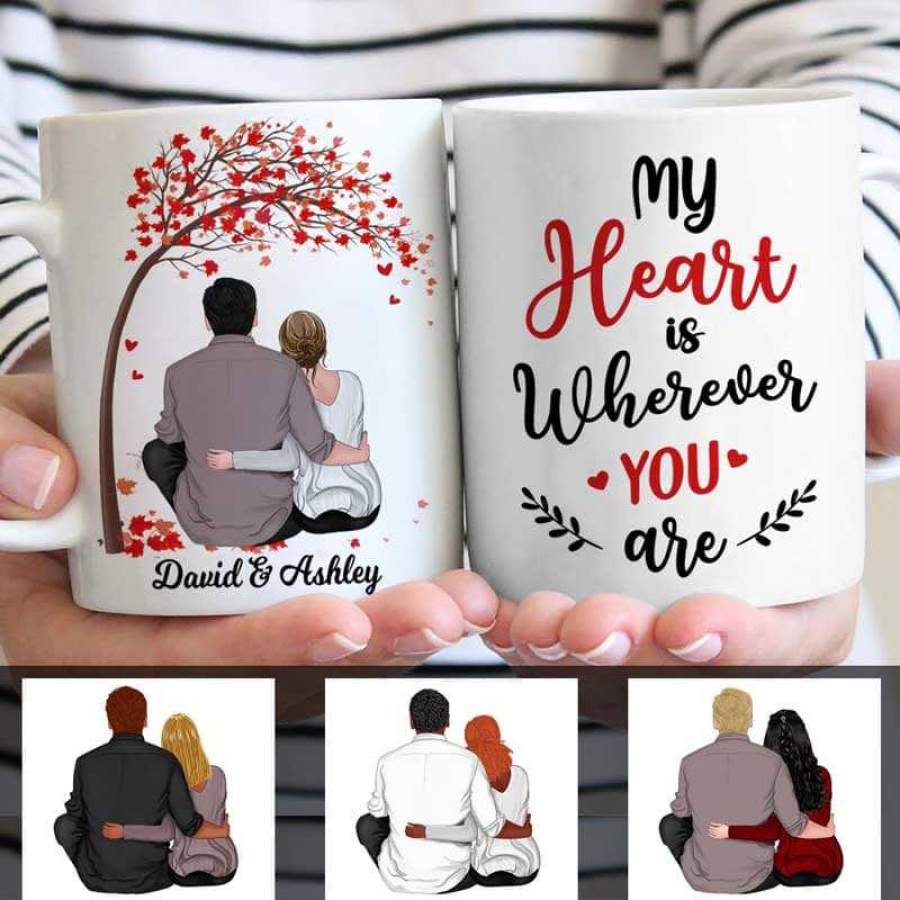 Couple Under Valentine Tree Personalized AOP Mug