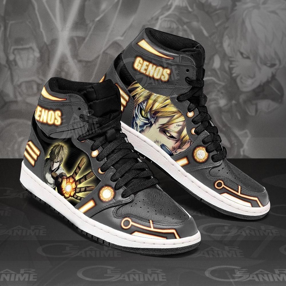 One Punch Man Genos Sneakers Anime Custom Shoes MN10 Jordan Sneaker
