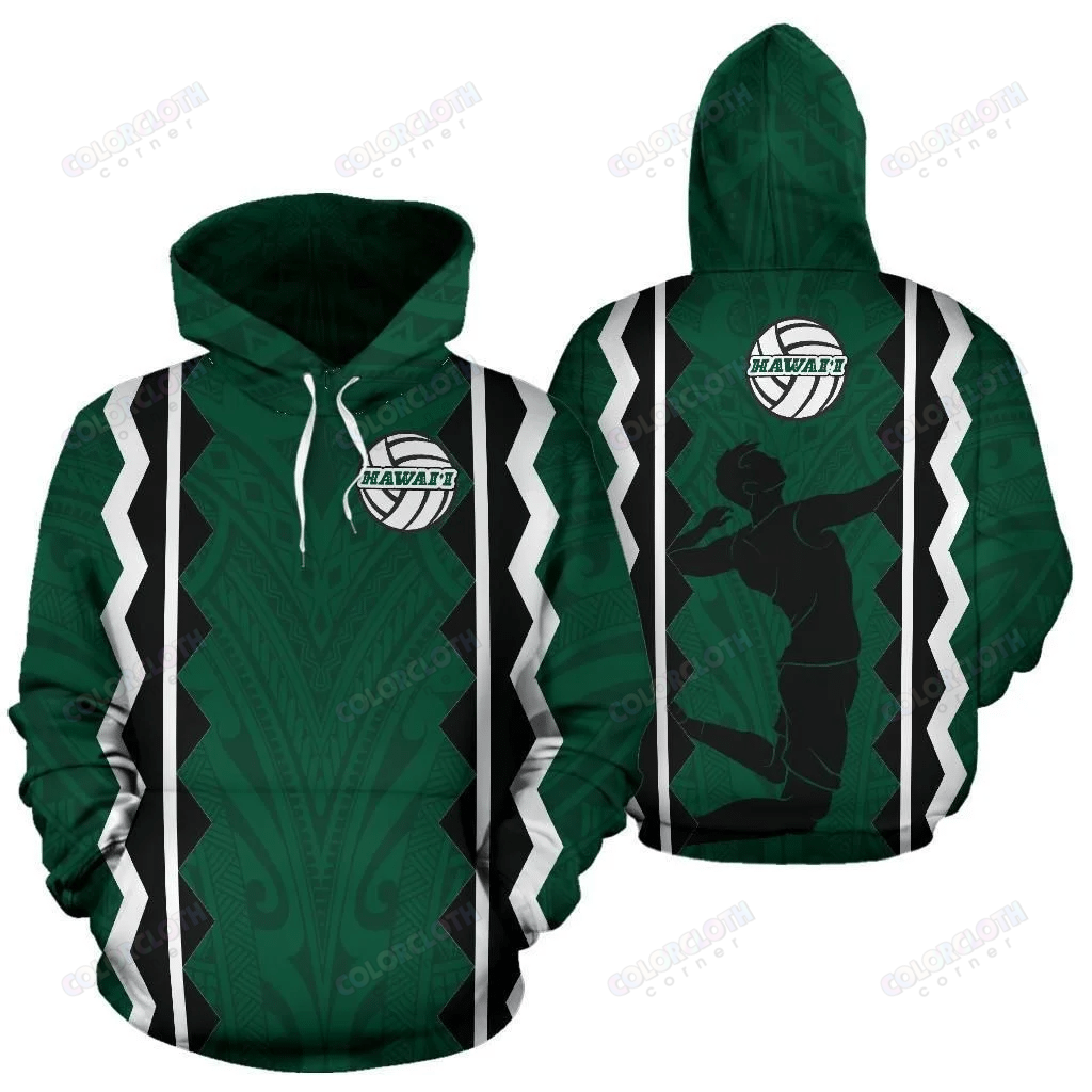 Polynesian Hawaii Volleyball Team Porter Green Popular Hoodie Tv056258