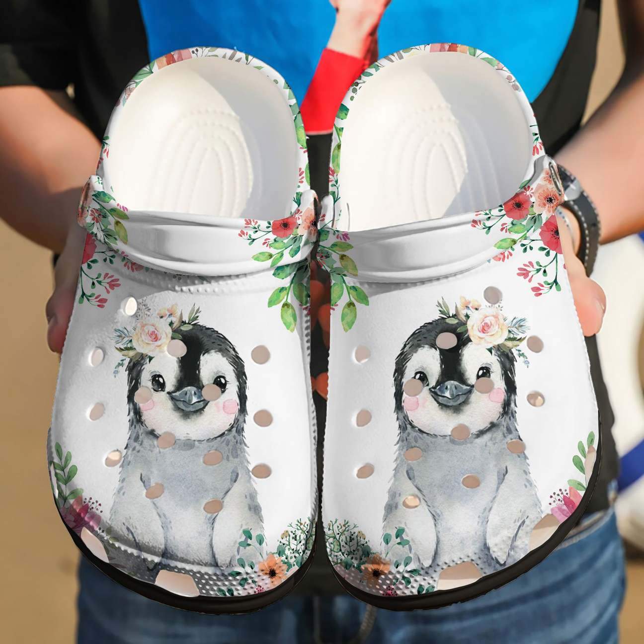 Penguin Personalized Clog, Custom Name, Text, Color, Number Fashion Style For Women, Men, Kid, Print 3D Cute Baby Penguin