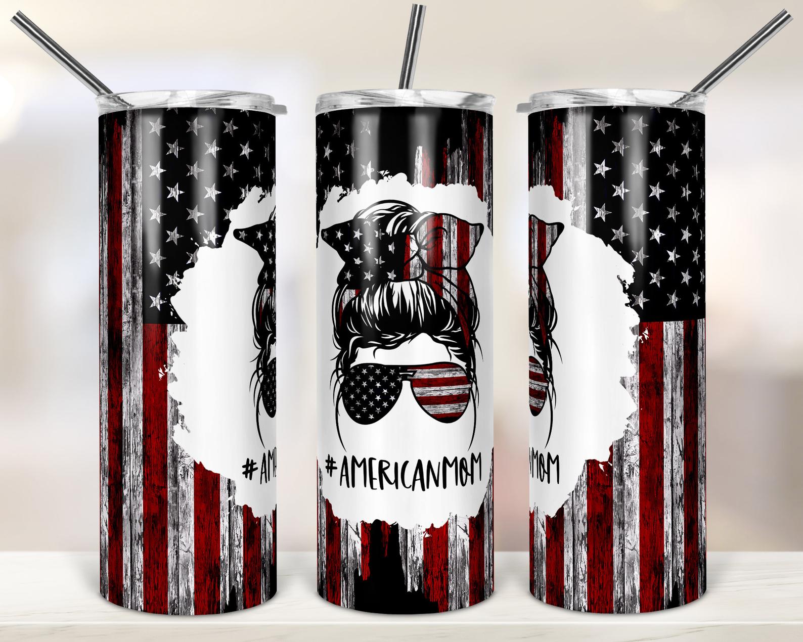 4Th Of July Mom Life Gift 20Oz Skinny Tumbler