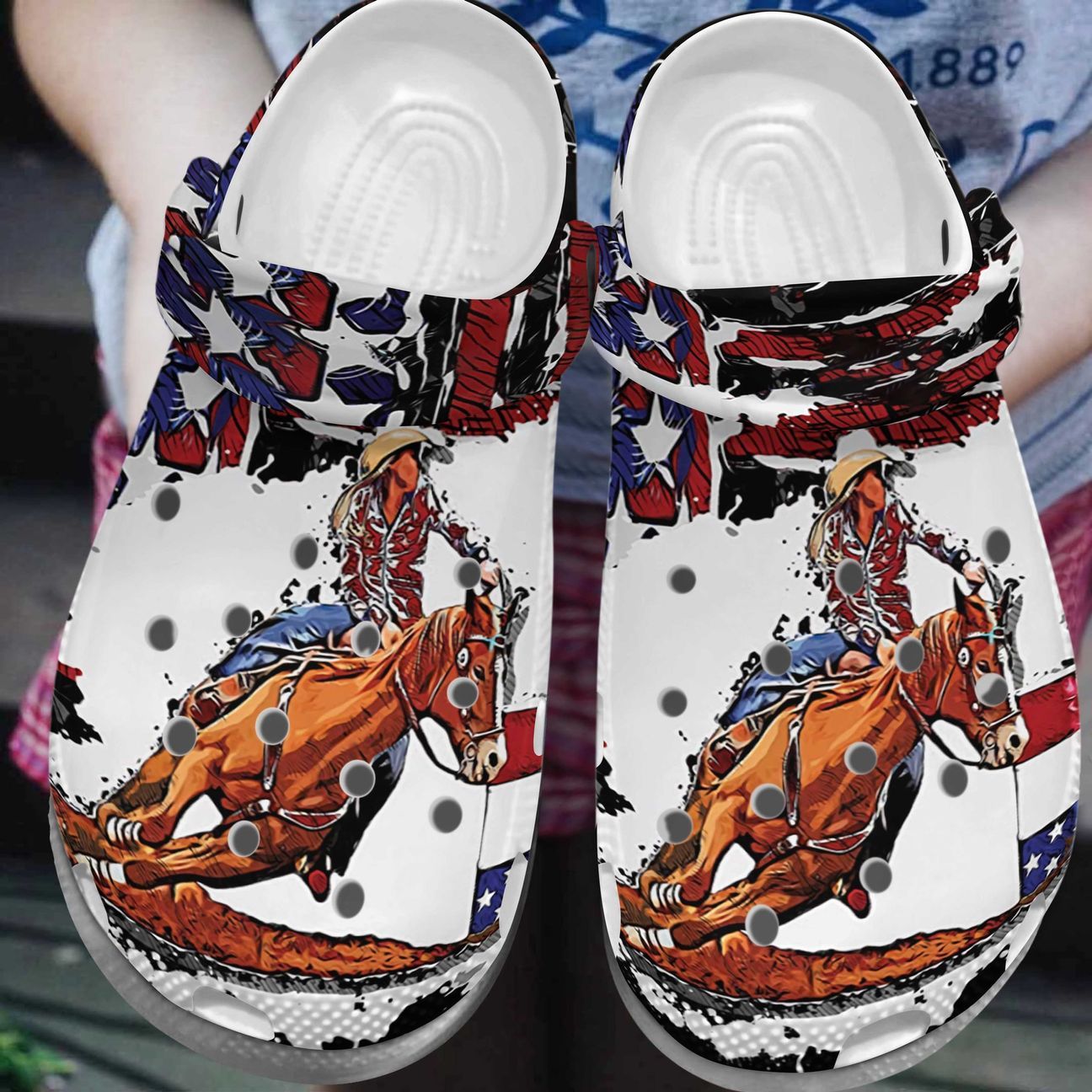 Barrel Racing Personalize Clog, Custom Name, Text, Fashion Style For Women, Men, Kid, Print 3D