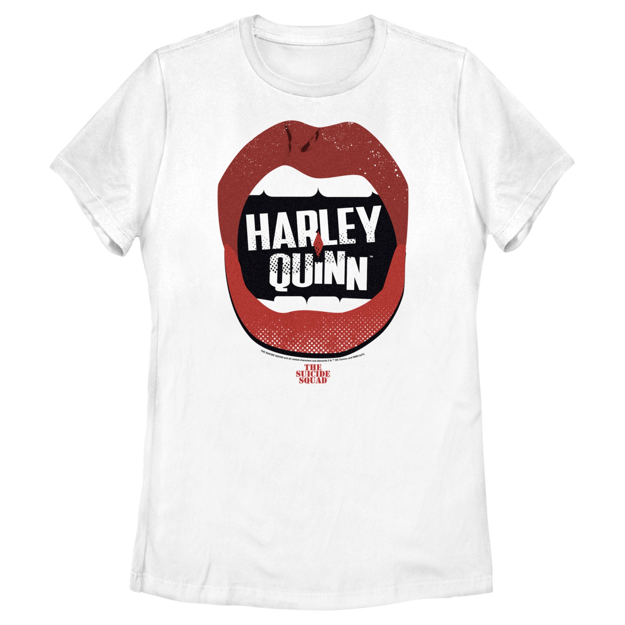 The Suicide Squad Women’S Harley Quinn Lips Logo  T-Shirt