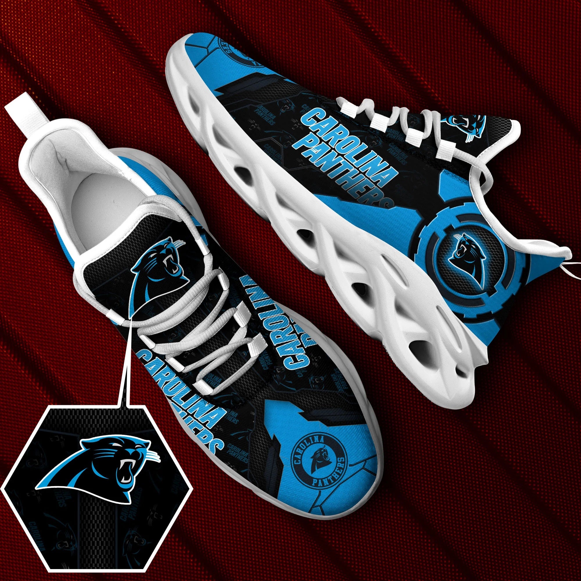 Carolina Panthers Casual 3D Air Max Running Shoes