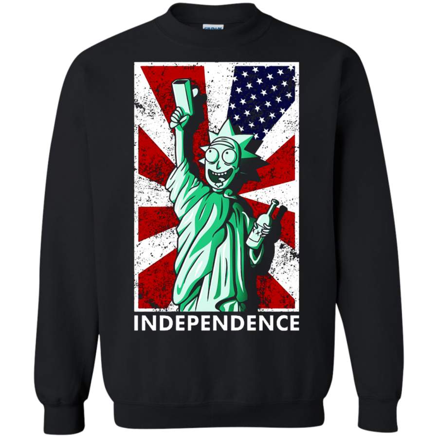 AGR Rick And Morty Statue Of Liberty Independence Day 4th Of July Sweatshirt