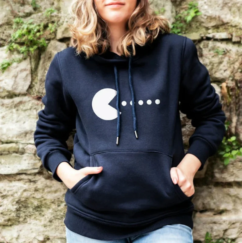 Pac Man Hoodie, Pac Man Couple Hoodie, Couple Hoodie, Husband Wife Hoodie, Pac Man Hoodie, Unisex Sweater, Sweatshirt