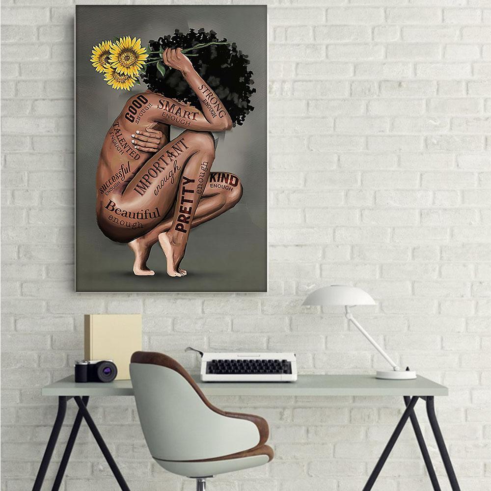 West Africa Best Canvas Prints Trendy Melanin Poster Print African American Women Black King Stunning  Digital Prints