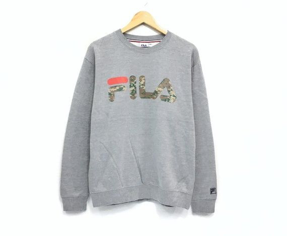 Fila Crewneck Shirt Big Logo Camo Style Biela Italia Fashion Style Streetwear Hip Hop Urban Fashion Shirt