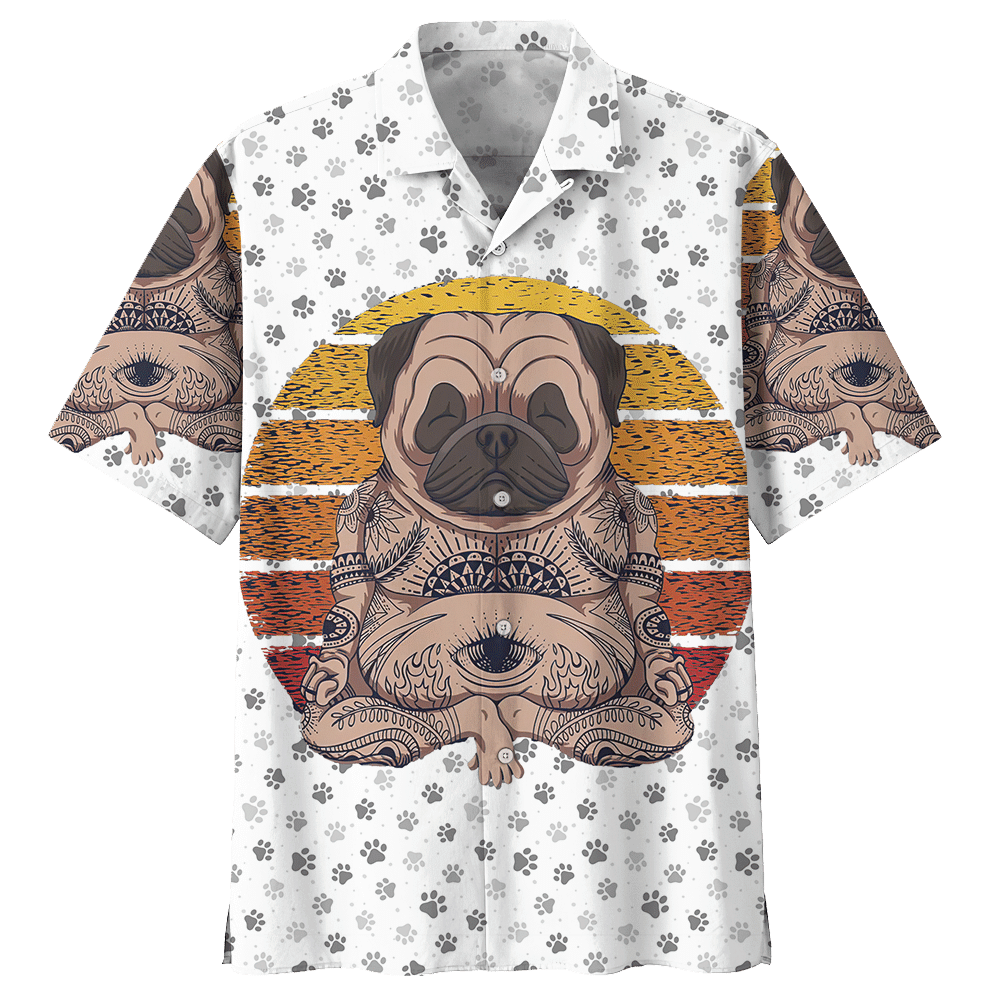 Pug White Amazing Design Unisex Hawaii Shirt For Men And Women Ha78274