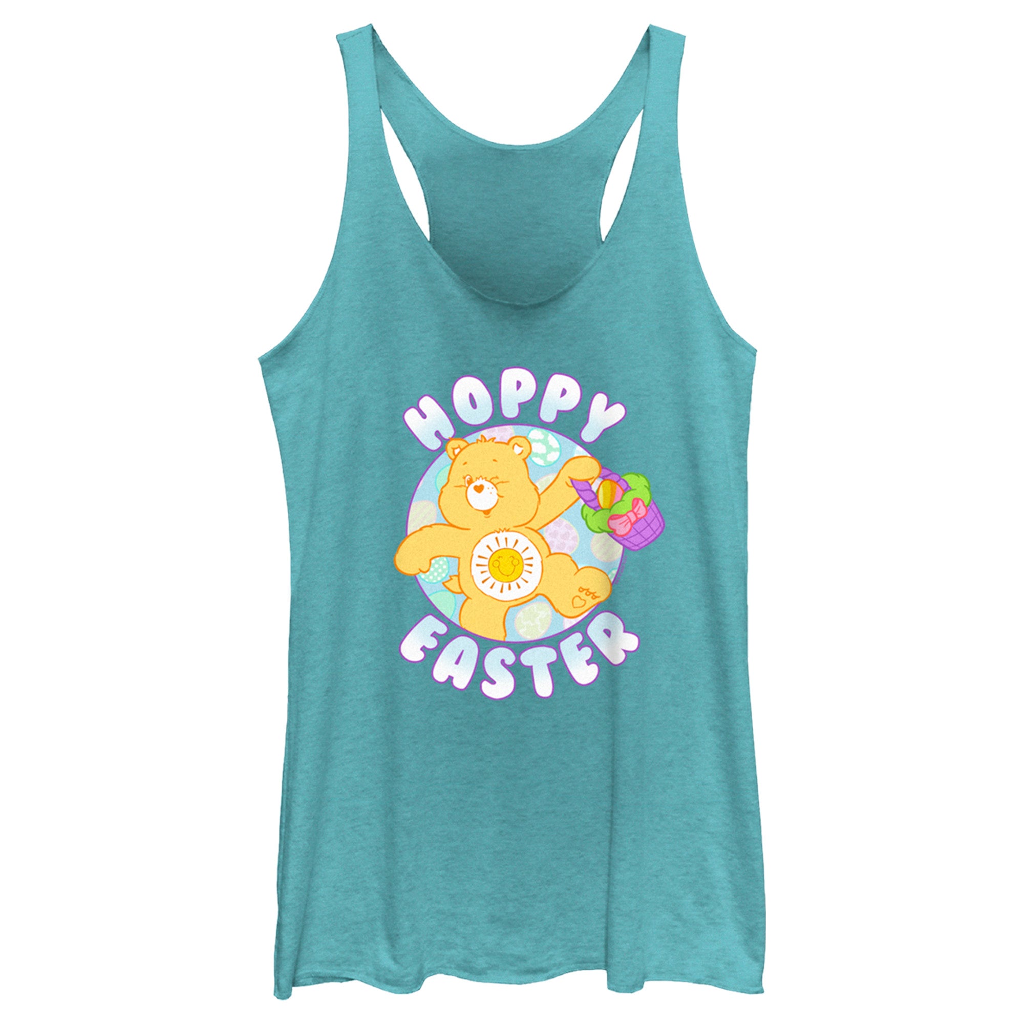 Women’S Care Bears Hoppy Easter Funshine Racerback Tank Top