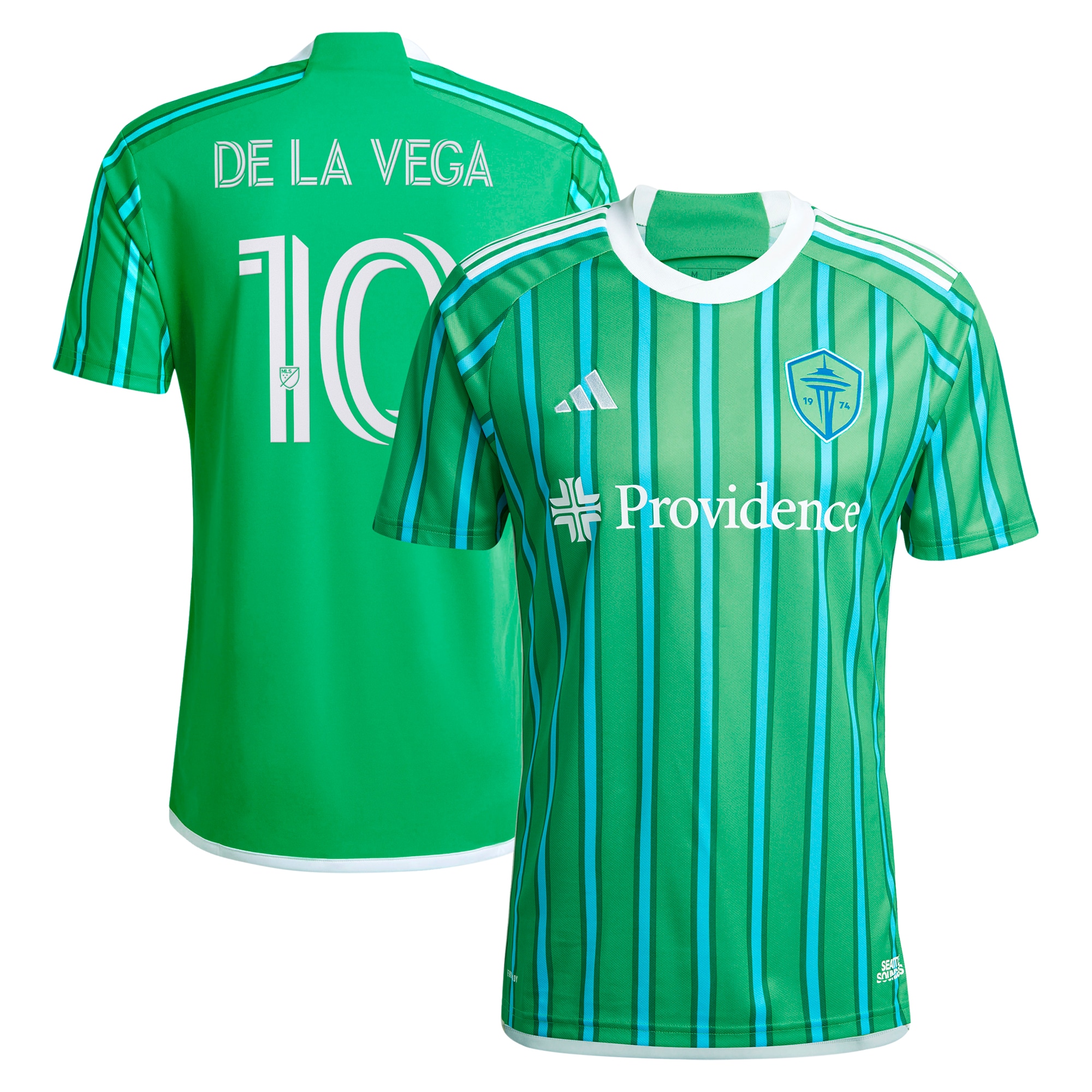 Pedro de la Vega Seattle Sounders FC 2024 The Anniversary Kit Replica Player Jersey  Green