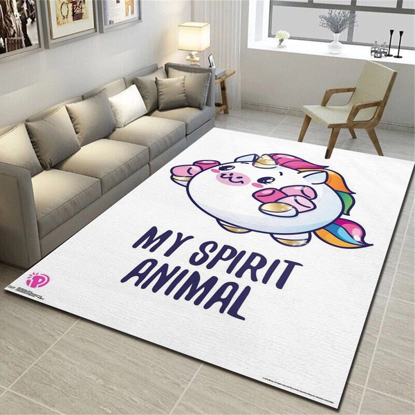 Pikmi Pops Unicorn Area Rug, Living Room Bedroom Carpet