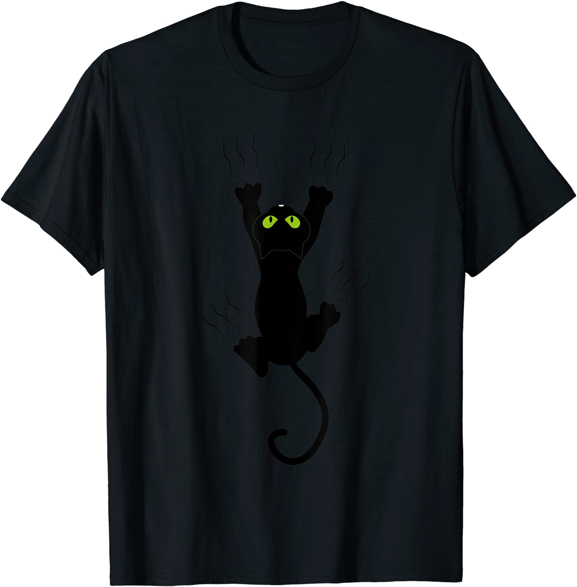 Black Cat Grabing Claws Graphic Cats Lover Kitten Tee