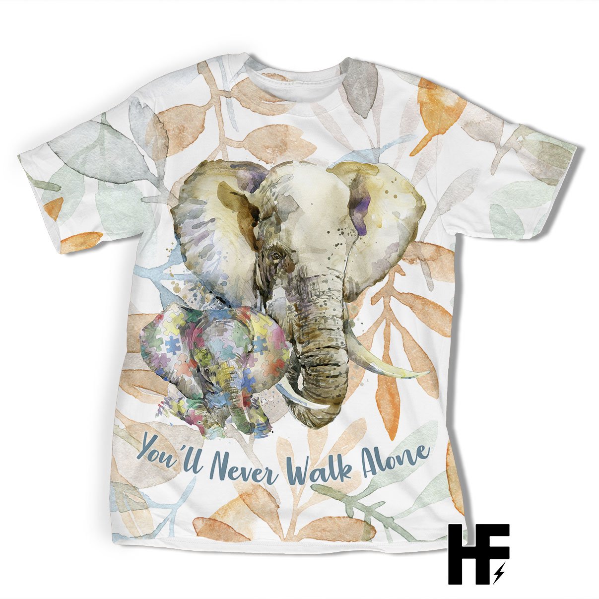 You’Ll Never Walk Alone Elephant Autism Mom Ez06 2303 All Over T-Shirt