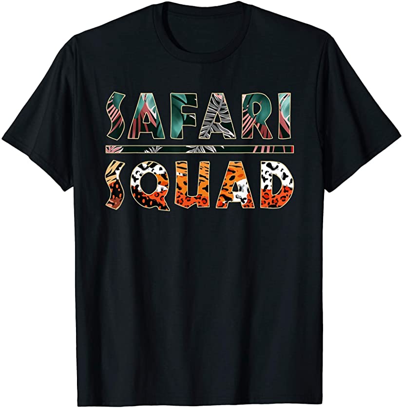 Safari Squad African Savanna Family Vacation Trip Zebra T-Shirt