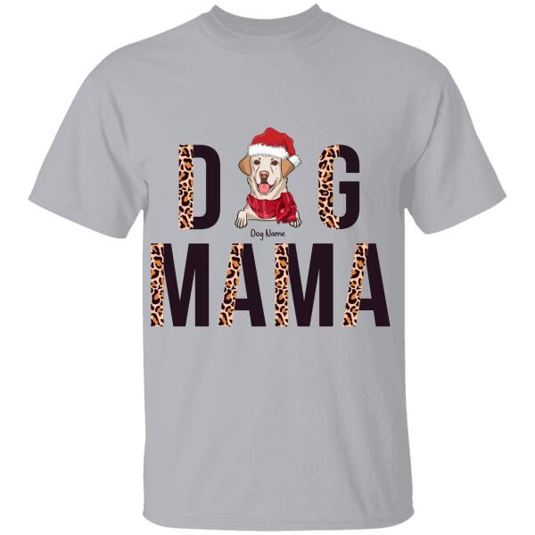 Dog Mama Leopard Print Personalized T-Shirt Ts-Pt682