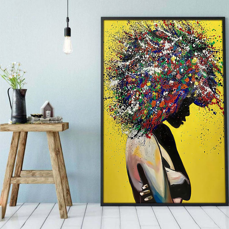 Black African Custom Canvas Amazing Afrocentric Poster Black Woman Illustration Black Men Stunning  Canvas For The Wall