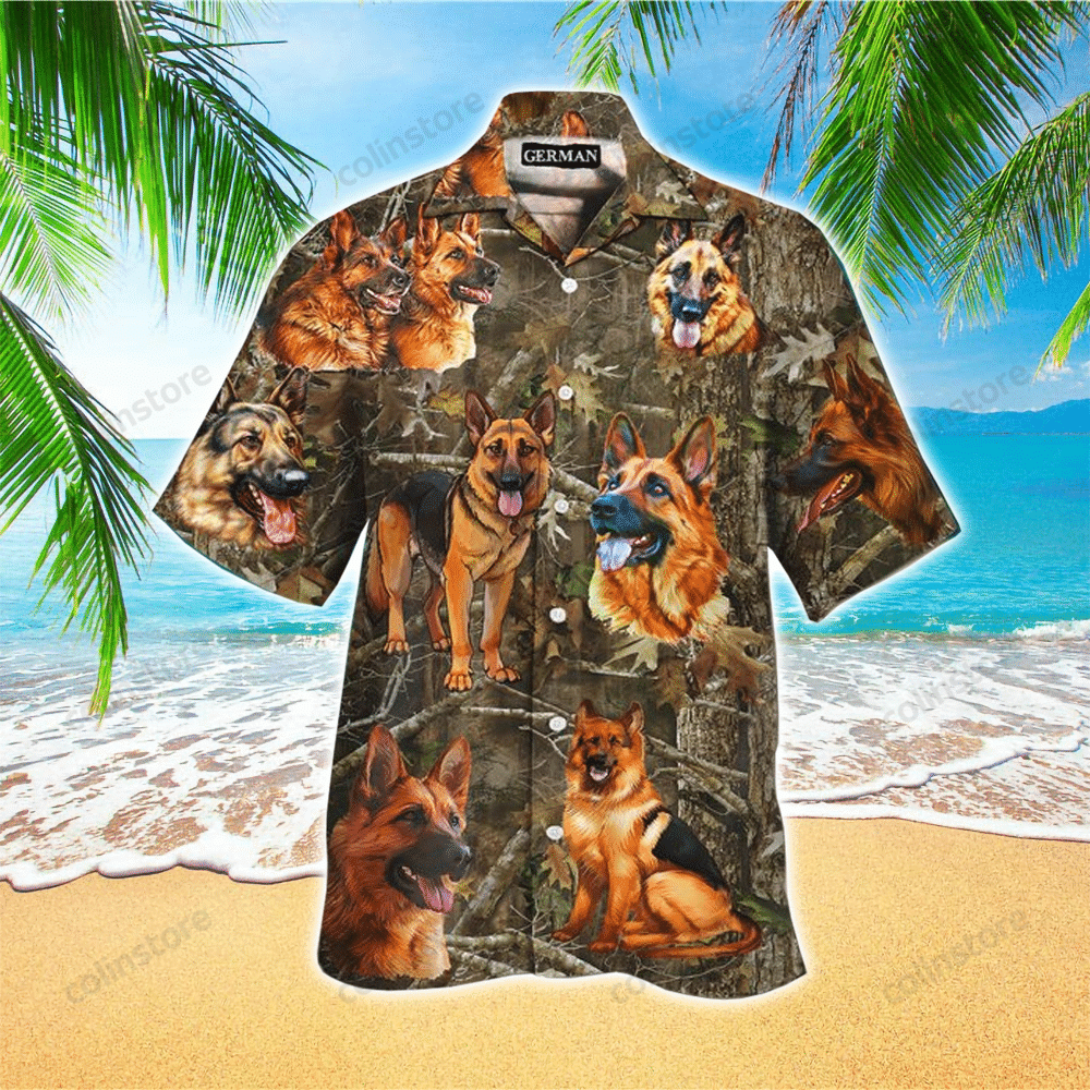 German Shepherd All Over Printed Hawaii Shirt Aloha Ha28642