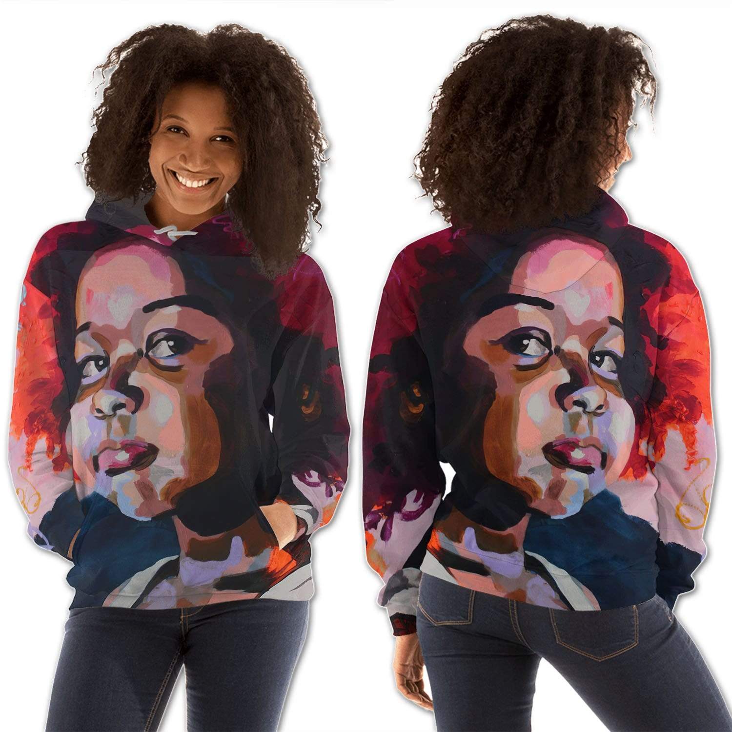 African Hoodie Pretty Black Afro Girls Cute African Black Queen African Print Clothing