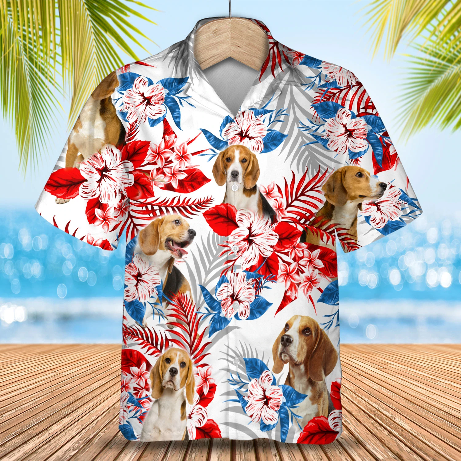 Dog Beagle Flower Hawaii Summer Aloha Men Hawaii Women Hawaii Shirt Ha50732