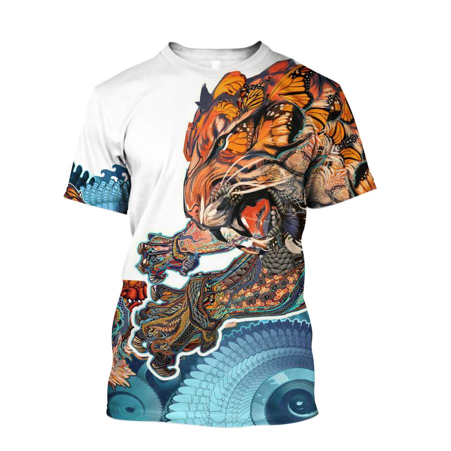 3D Tattoo Tiger Mythology Tshirt for Men and Women