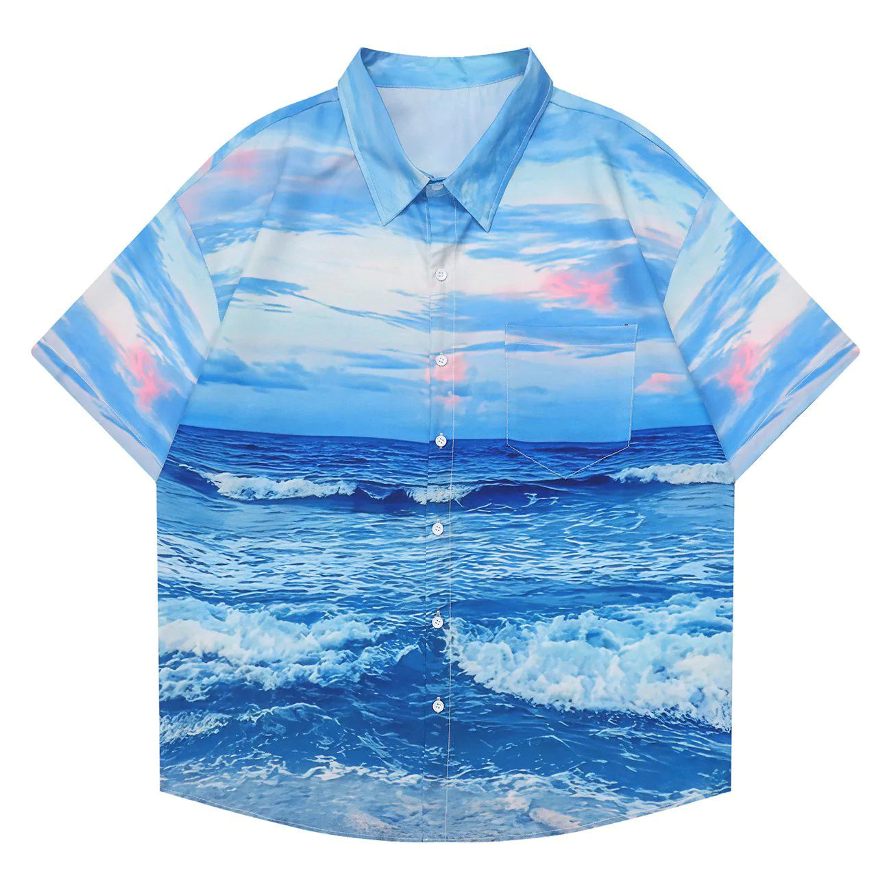 Talishko™ – Beach Sky Short Sleeve Shirt