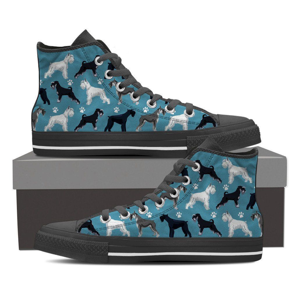 Miniature Schnauzer Pattern High Top Shoes