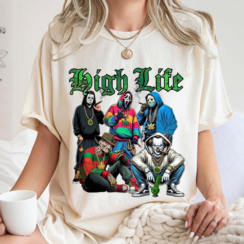 Thug Life High Life Horror Movie Shirt, Movie Killer Shirt, Scary Halloween Sweatshirt, Horror Friend Tee, Halloween High Life Horror Hoodie