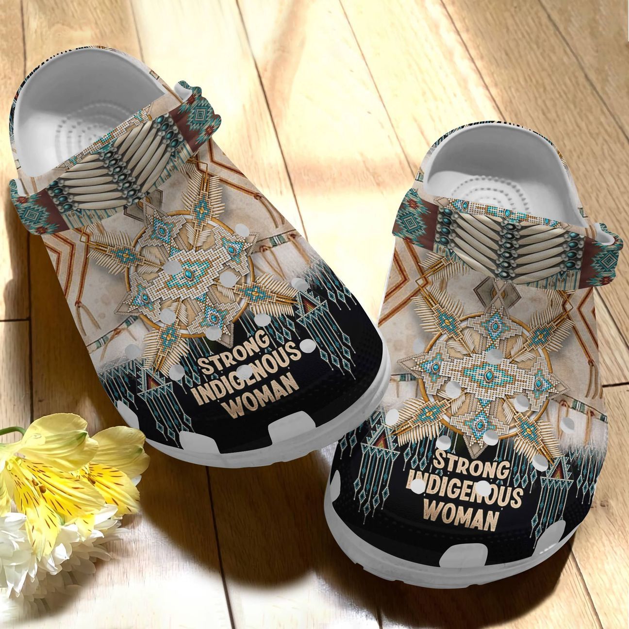 Native Personalized Clog, Custom Name, Text, Color, Number Fashion Style For Women, Men, Kid, Print 3D Strong Indigenous Woman