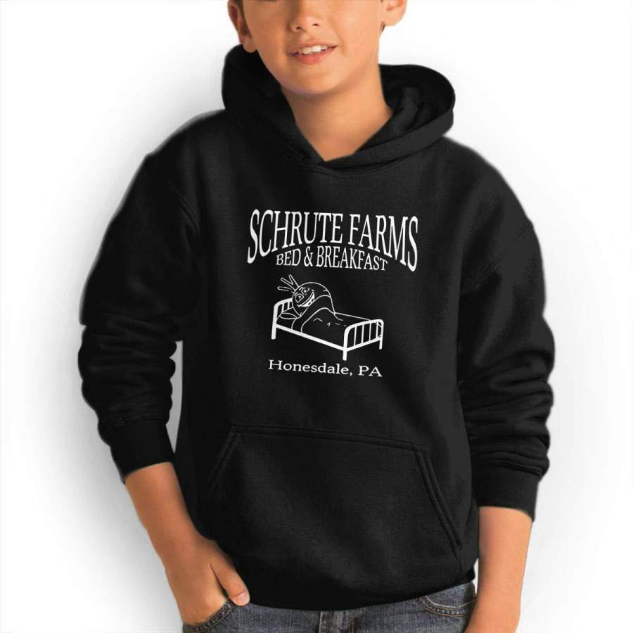 Teen Hoodies Schrute Farms Bed & Breakfast Hooded Sweatshirt Cool Aesthetic Pullover Hoodie for Boys Girls Teens