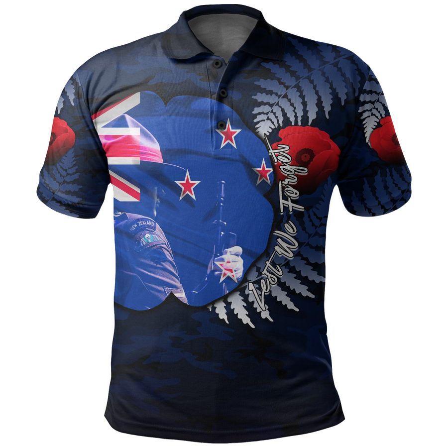 New Zealand Polo Shirt Anzac Day Army Patterns