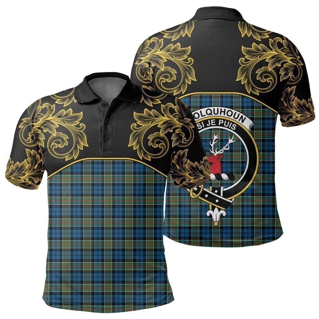 Colquhoun Ancient Clan Polo Shirt, Scottish Tartan Colquhoun Ancient ...