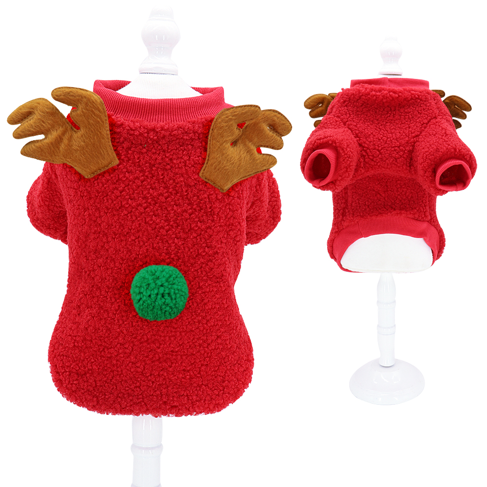 Christmas Dog Clothes T-shirt Cute Puppy Cat Christmas Clothes Costume New Year Pet Clothing Outfit For Chihuahua Yorkshire alx