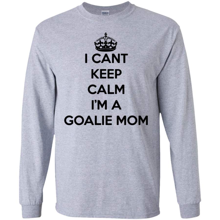 AGR Soccer tshirt-I can’t keep calm i’m a goalie mom black SWEATSHIRT