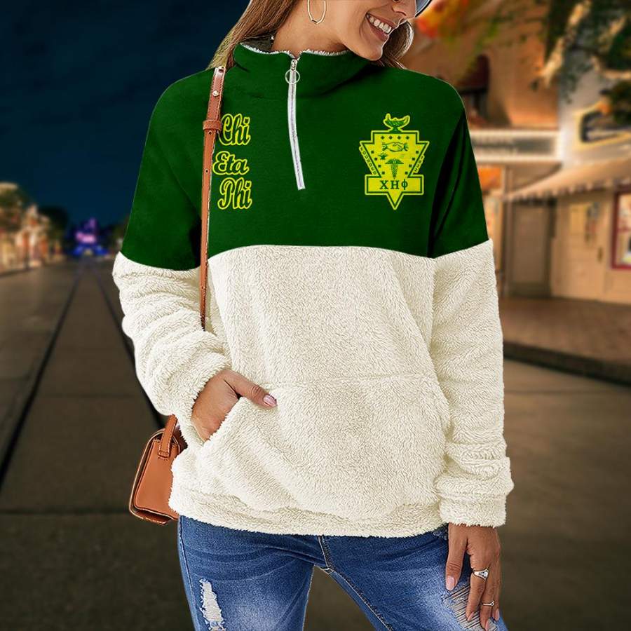 Chi Eta Phi fleece stand collar sweatshirt 2