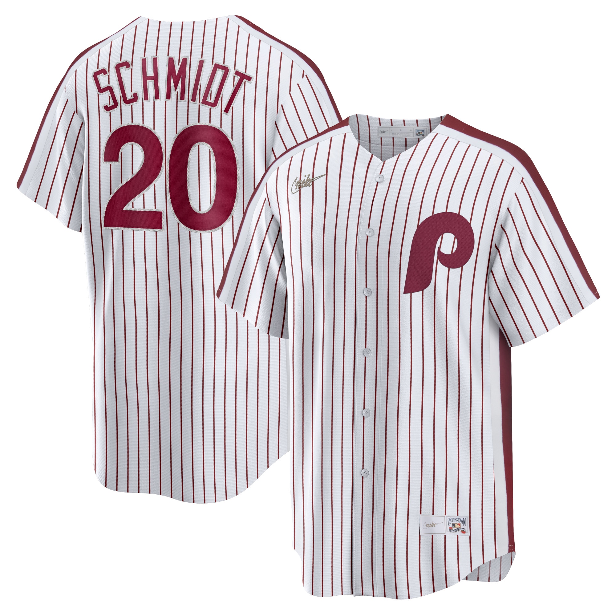 Men’s Philadelphia Phillies Mike Schmidt White Home Cooperstown Collection Player Jersey