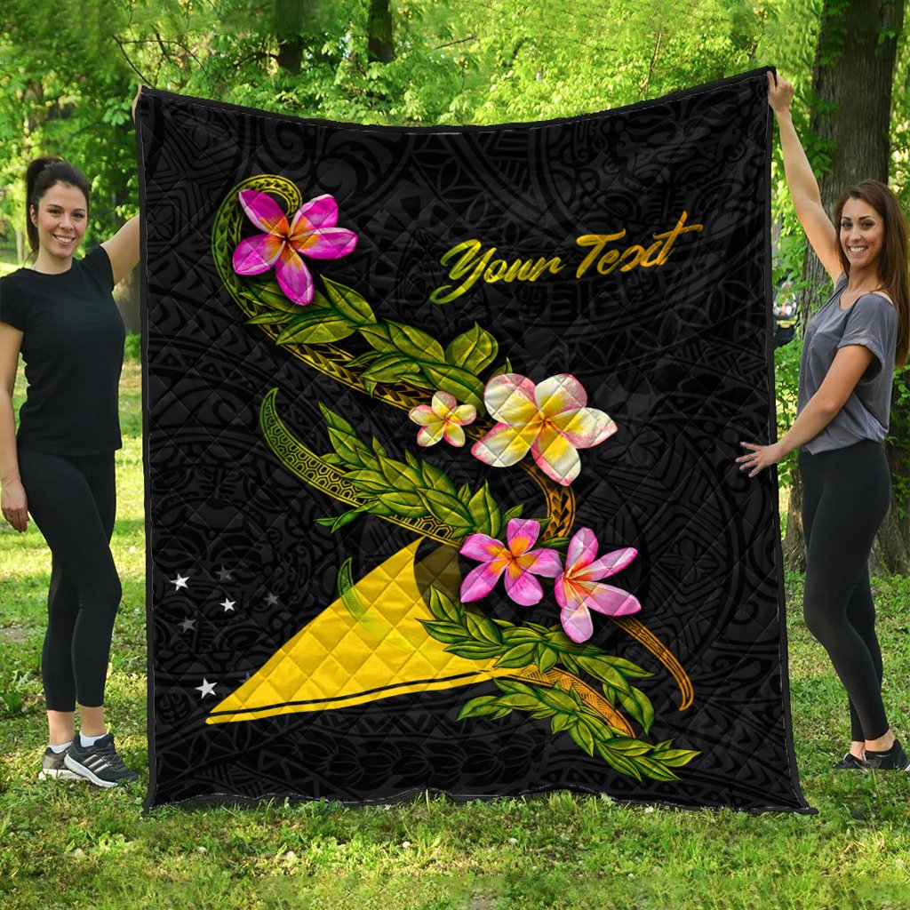 Tokelau Polynesian Custom Personalised Quilt – Plumeria Tribal – BN12