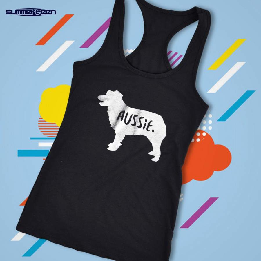 Australian Shepherd Dog Puppy Doggy Aussie Women’S Tank Top Racerback